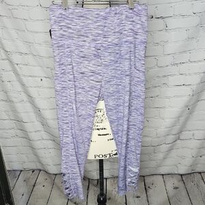 Shosho Purple Space Dye Print High Waisted Legging Size Large